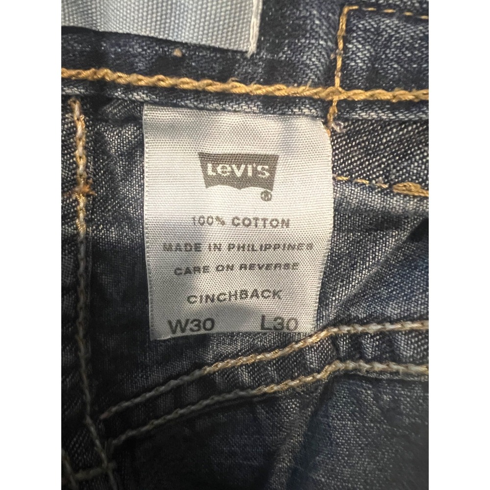 Levi's Cinchback Carpenter Jeans Men's 30x30 Blue Denim Baggy Utility Y2K - Picture 10 of 11